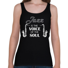 PRINTFASHION Jazz is the soul - Női atléta - Fekete női trikó