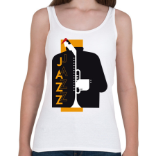 PRINTFASHION Jazz-Jazz - Női atléta - Fehér női trikó