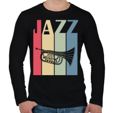 PRINTFASHION Jazz music - Férfi hosszú ujjú póló - Fekete
