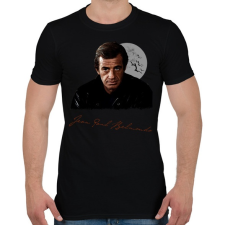 PRINTFASHION Jean-Paul Belmondo - Férfi póló - Fekete férfi póló