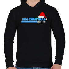 PRINTFASHION JEDI CHRISTMAS - Férfi kapucnis pulóver - Fekete férfi pulóver, kardigán