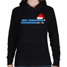 PRINTFASHION JEDI CHRISTMAS - Női kapucnis pulóver - Fekete