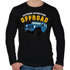 PRINTFASHION Jeep - Férfi hosszú ujjú póló - Fekete