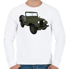 PRINTFASHION Jeep - Férfi pulóver - Fehér