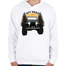 PRINTFASHION Jeep - Gyerek kapucnis pulóver - Fehér gyerek pulóver, kardigán