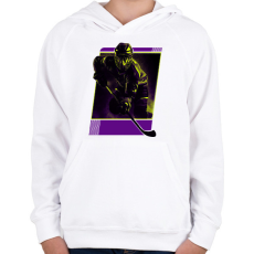PRINTFASHION Jéghokis - Gyerek kapucnis pulóver - Fehér