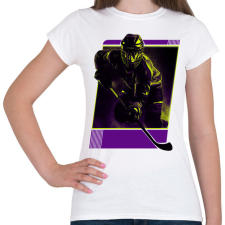 PRINTFASHION Jéghokis - Női póló - Fehér női póló