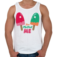 PRINTFASHION Jégkrémek - Férfi atléta - Fehér