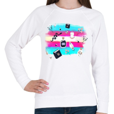 PRINTFASHION Jelképek - Női pulóver - Fehér női pulóver, kardigán