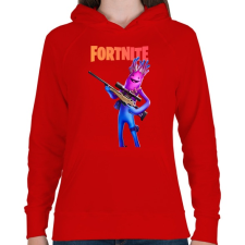 PRINTFASHION Jellie Fortnite - Női kapucnis pulóver - Piros női pulóver, kardigán