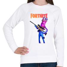 PRINTFASHION Jellie Fortnite - Női pulóver - Fehér női pulóver, kardigán