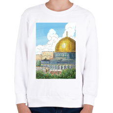 PRINTFASHION Jeruzsálem - Gyerek pulóver - Fehér