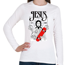 PRINTFASHION Jesus can slide - Női hosszú ujjú póló - Fehér női póló