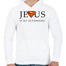 PRINTFASHION Jesus - Férfi kapucnis pulóver - Fehér