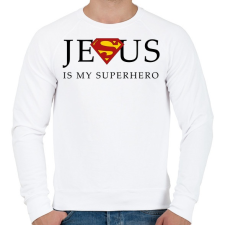 PRINTFASHION Jesus - Férfi pulóver - Fehér férfi pulóver, kardigán