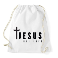 PRINTFASHION jesus his life - Sportzsák, Tornazsák - Fehér tornazsák