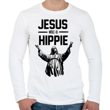 PRINTFASHION Jesus was - Férfi hosszú ujjú póló - Fehér férfi póló