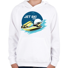 PRINTFASHION Jet-ski - Gyerek kapucnis pulóver - Fehér gyerek pulóver, kardigán