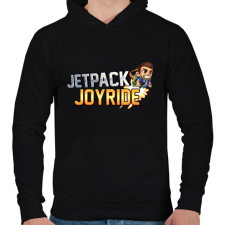 PRINTFASHION Jetpack Joyride - Férfi kapucnis pulóver - Fekete férfi pulóver, kardigán