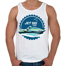 PRINTFASHION Jetski - Férfi atléta - Fehér atléta, trikó
