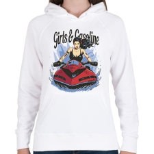 PRINTFASHION Jetskis csaj - Női kapucnis pulóver - Fehér női pulóver, kardigán