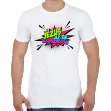 PRINTFASHION Jézus az én Szuperhősöm! - Férfi póló - Fehér férfi póló