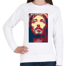 PRINTFASHION Jézus - Női pulóver - Fehér