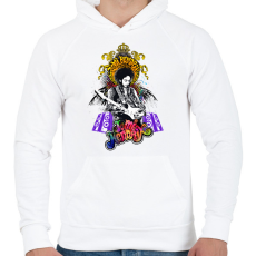 PRINTFASHION Jimi Hendrix - Férfi kapucnis pulóver - Fehér