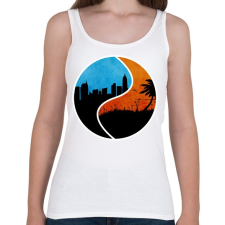 PRINTFASHION Jingjang city and beach - Női atléta - Fehér női trikó