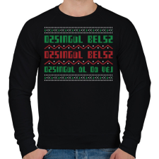 PRINTFASHION JINGLE BELLS 2 - Férfi pulóver - Fekete férfi pulóver, kardigán