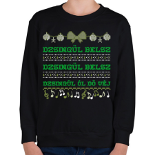 PRINTFASHION JINGLE BELLS 3 - Gyerek pulóver - Fekete gyerek pulóver, kardigán