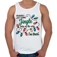 PRINTFASHION Jingle - Férfi atléta - Fehér atléta, trikó