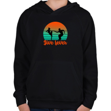 PRINTFASHION Jive fever - Gyerek kapucnis pulóver - Fekete