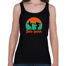 PRINTFASHION Jive fever - Női atléta - Fekete női trikó