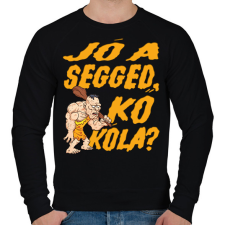 PRINTFASHION Jó a segged, kő kóla? - Férfi pulóver - Fekete férfi pulóver, kardigán