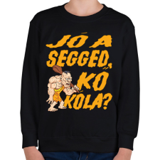 PRINTFASHION Jó a segged, kő kóla? - Gyerek pulóver - Fekete gyerek pulóver, kardigán