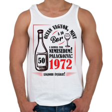 PRINTFASHION Jó bor palackozva - Évszámmal (fekete) - Férfi atléta - Fehér atléta, trikó