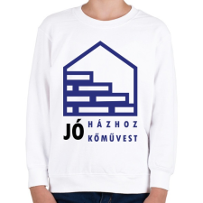 PRINTFASHION Jó házhoz - Jó kőművest - Gyerek pulóver - Fehér gyerek pulóver, kardigán