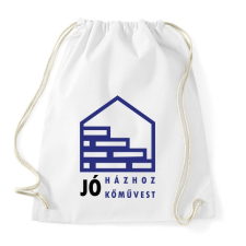 PRINTFASHION Jó házhoz - Jó kőművest - Sportzsák, Tornazsák - Fehér tornazsák