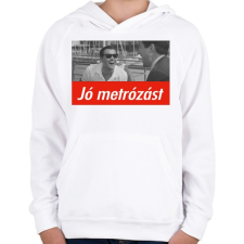 PRINTFASHION Jó metrózást - Gyerek kapucnis pulóver - Fehér gyerek pulóver, kardigán
