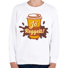 PRINTFASHION Jó reggelt kávé - Gyerek pulóver - Fehér gyerek pulóver, kardigán