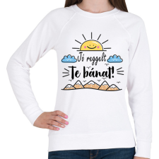 PRINTFASHION Jó reggelt te bánat - Női pulóver - Fehér női pulóver, kardigán