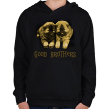 PRINTFASHION Jó testvérek - Gyerek kapucnis pulóver - Fekete gyerek pulóver, kardigán