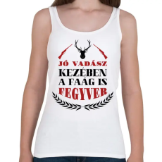 PRINTFASHION Jó vadász kezében - Női atléta - Fehér