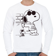 PRINTFASHION Joe cool snoopy - Férfi pulóver - Fehér