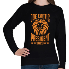 PRINTFASHION Joe Exotic elnök 2020 - Női pulóver - Fekete