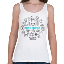 PRINTFASHION Jóga és meditáció - Női atléta - Fehér női trikó