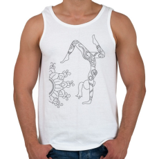 PRINTFASHION Jóga - Férfi atléta - Fehér