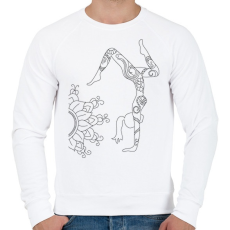 PRINTFASHION Jóga - Férfi pulóver - Fehér