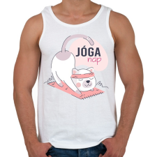 PRINTFASHION Jóga nap - Férfi atléta - Fehér atléta, trikó